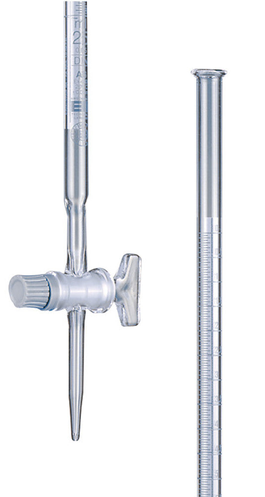 Burettes with Schellbach stripes, cl. AS, DURAN®, straight glass cock, 10 ml - Luminix Health