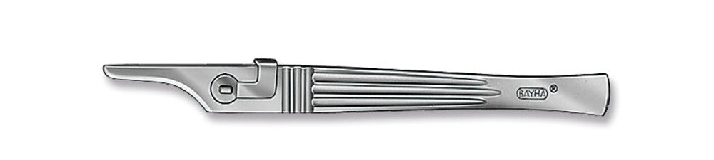 Scalpel handle, fig. 1, with locking, mechanism, stainless steel, L 130 mm - Luminix Health