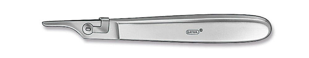 Scalpel handle, fig. 5, hollow haft, w. locking mechanism, st. steel, L 150mm - Luminix Health