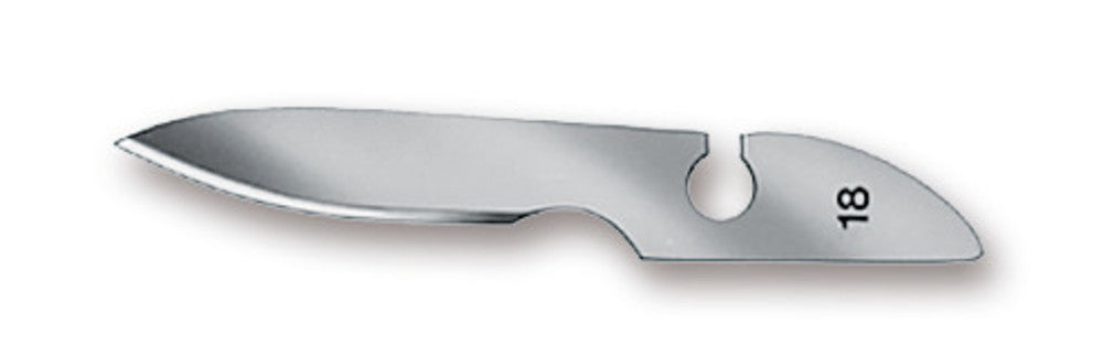 Scalpel blades, type 18, non-sterile, 144 unit(s) - Luminix Health