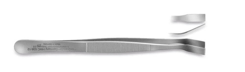 Gripper forceps, curved, L 120 mm, autoklavable, 1 unit(s) - Luminix Health