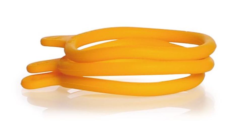 DURAN® Bottle Tags identification rings,, silikon, GL 56, yellow, 20 unit(s) - Luminix Health