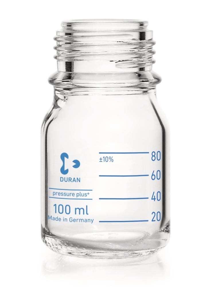 Screw neck bottle DURAN®-pressure plus, clear, 100 ml, 1 unit(s) - Luminix Health