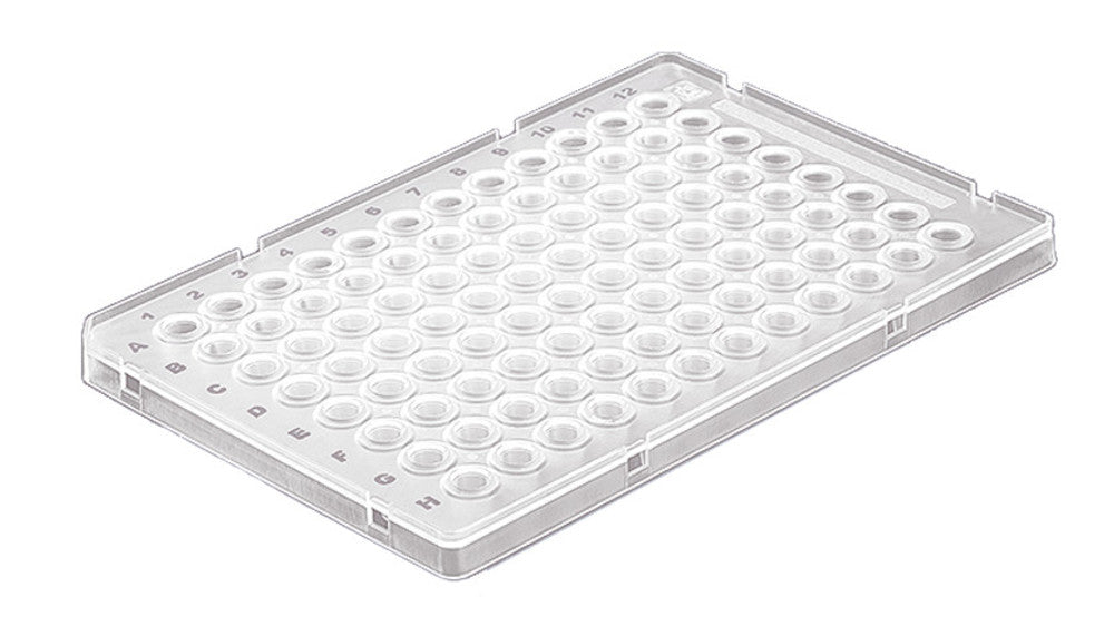 96-well PCR trays, Low Profile, with frame, filling vol. 150 µl, 50 unit(s) - Luminix Health