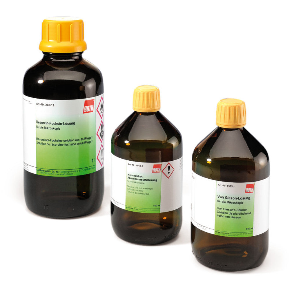 Van Gieson's Solution, for microscopy, 500 ml, glass - Luminix Health