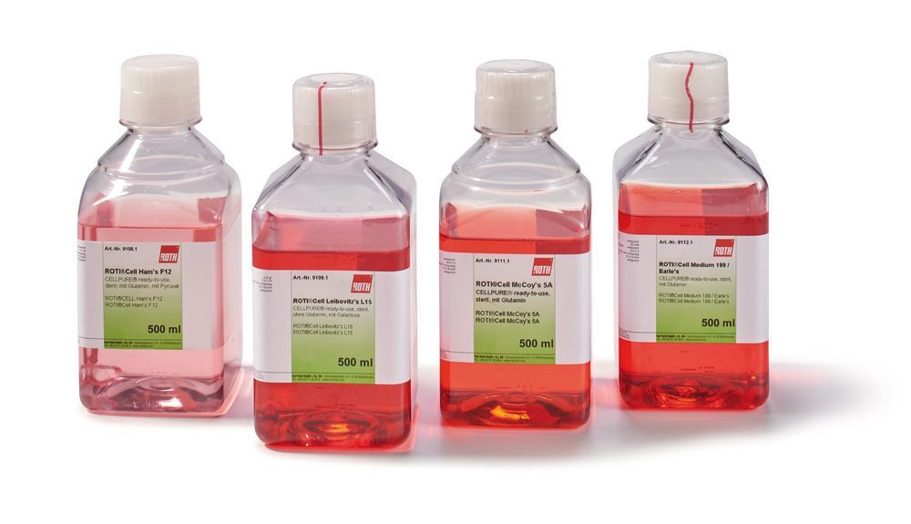 ROTI®CELL Ham´s F12, sterile, with glutamine, with pyruvate, 500 ml, plastic - Luminix Health