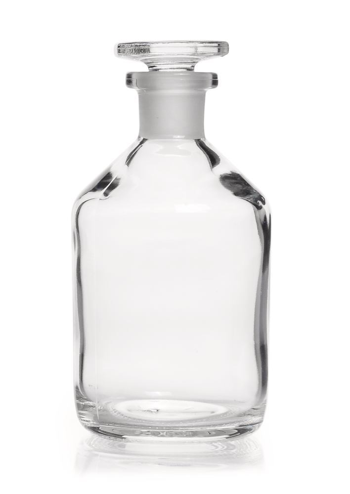 Narrow neck storage bottl., glass stopp., soda-lime glass, clear, 250 ml - Luminix Health