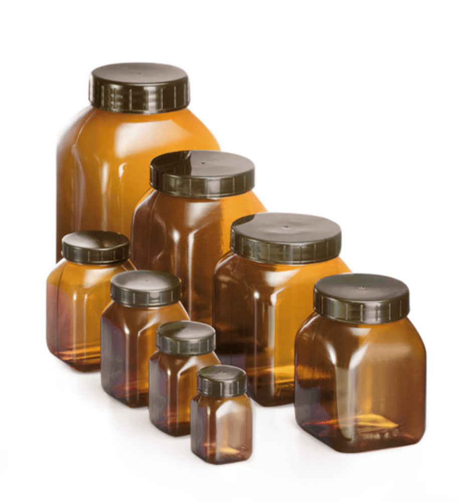 Rotilabo®-wide neck containers, PVC amber, 100 ml, 24 unit(s) - Luminix Health