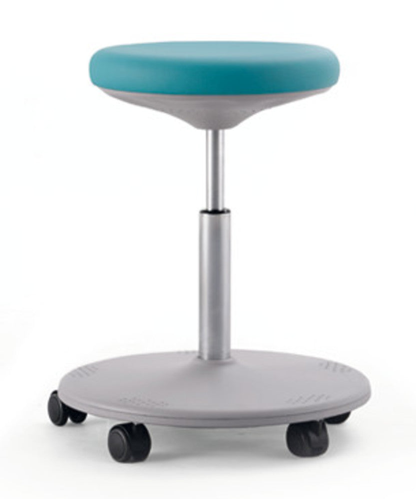 Laboratory stool Labster, mint, rollers, seat height 450-650 mm, 1 unit(s) - Luminix Health