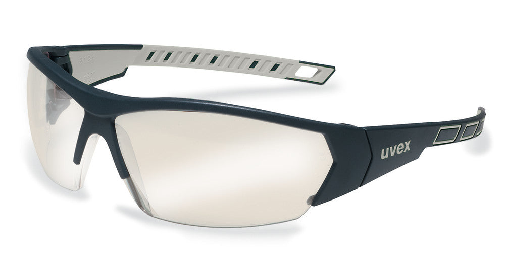 UV safety glasses i-works, UVEX, black/grey, silver mirror, grey, 1 unit(s) - Luminix Health