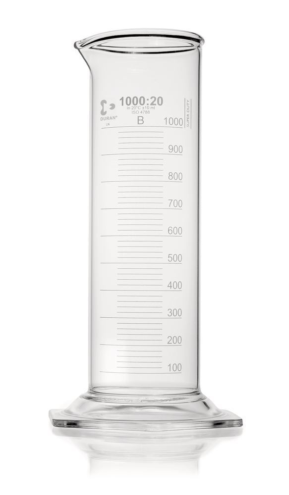 DURAN® Super Duty measuring cylinders, 1000 ml, class B, 2 unit(s) - Luminix Health