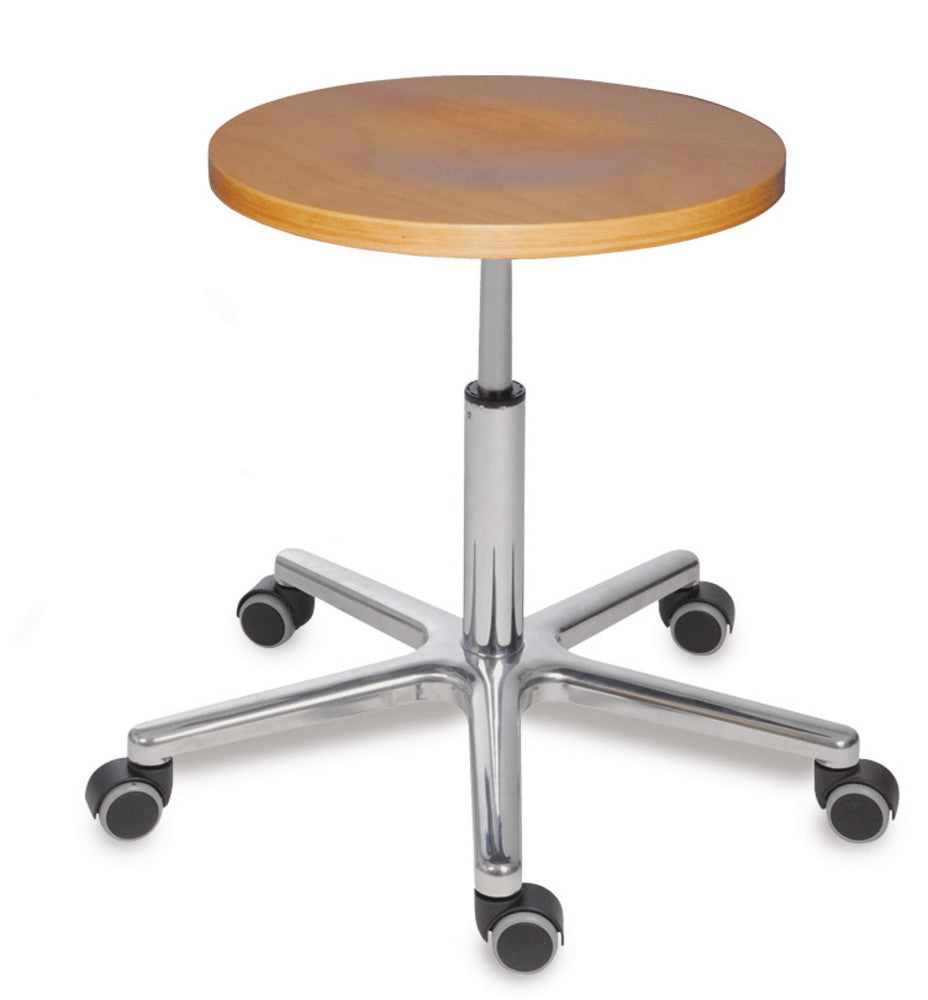 Swivel stool, XL, beech, 400 mm, 1 unit(s) - Luminix Health