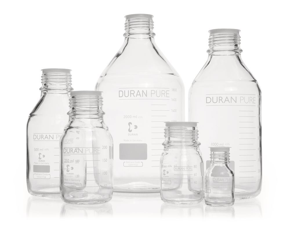 DURAN® PURE screw top bottles, 10000 ml, clear glass, 1 unit(s) - Luminix Health