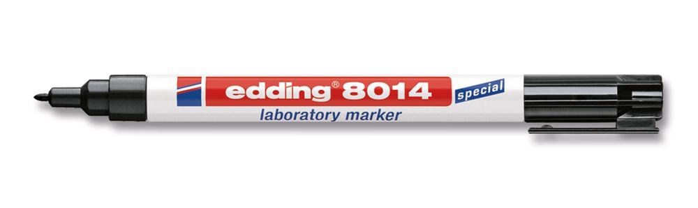 Laboratory markers, edding®, black, 8014, round tip, fine, 1 mm, 10 unit(s) - Luminix Health