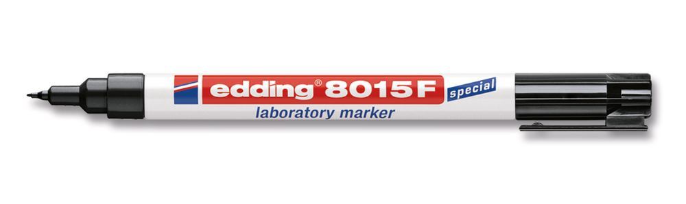 Laboratory markers, edding®, black, 8015F, round tip, extra fine, 0,75 mm - Luminix Health