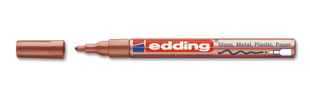 Paint marker edding®, 751, copper, round tip, fine, 1-2 mm, 10 unit(s) - Luminix Health