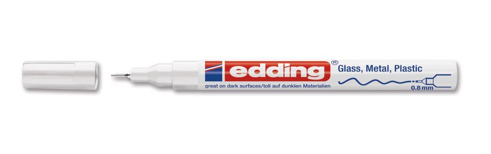 Paint marker edding®, 780, white, extra fine, 0,8 mm, 10 unit(s) - Luminix Health