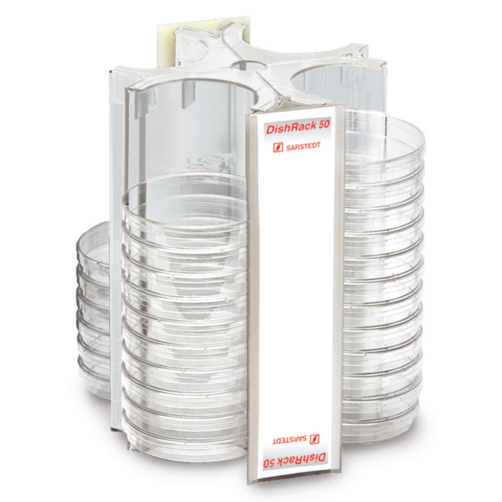DishRack petri dish stand, colourless f. 52disks, Ø92mm, H240mm, 1 unit(s) - Luminix Health