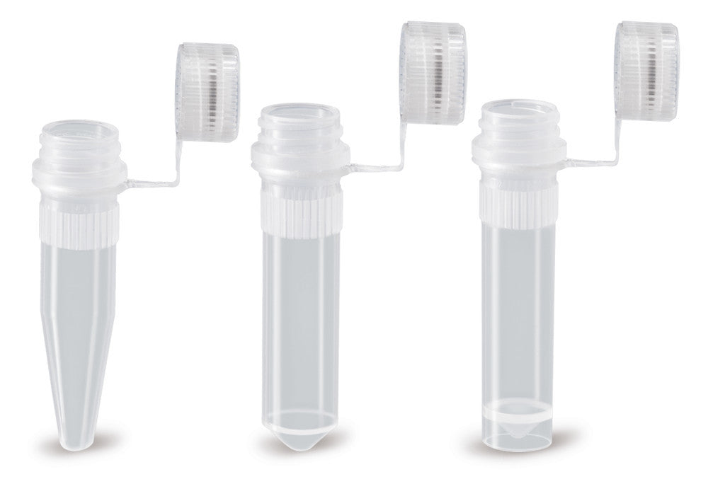 Reaction vials with septum screw cap, from transparent PP, conical 2,0 ml - Luminix Health