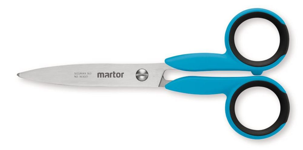 Safety shears, stainless steel, lenght 135 mm, cutting lenght 56 mm, 1 unit(s) - Luminix Health