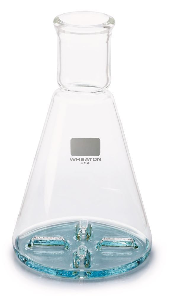 Erlenmeyer flask with 4 baffles,, borosilicate glass, 1000 ml, H 210 mm - Luminix Health