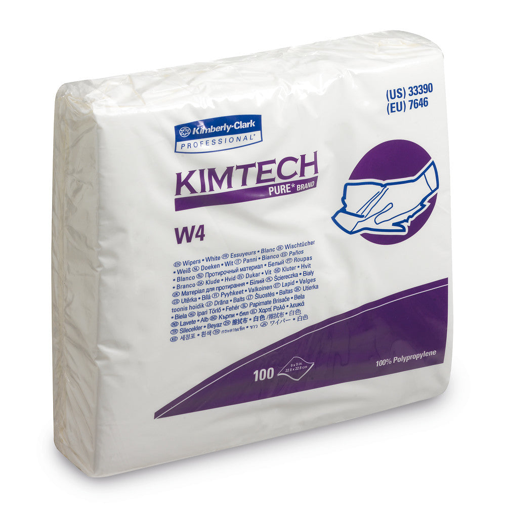 KIMTECH Pure® W4 wiping cloths, Typ 7646, L 228 x W 228 mm, 100 unit(s) - Luminix Health