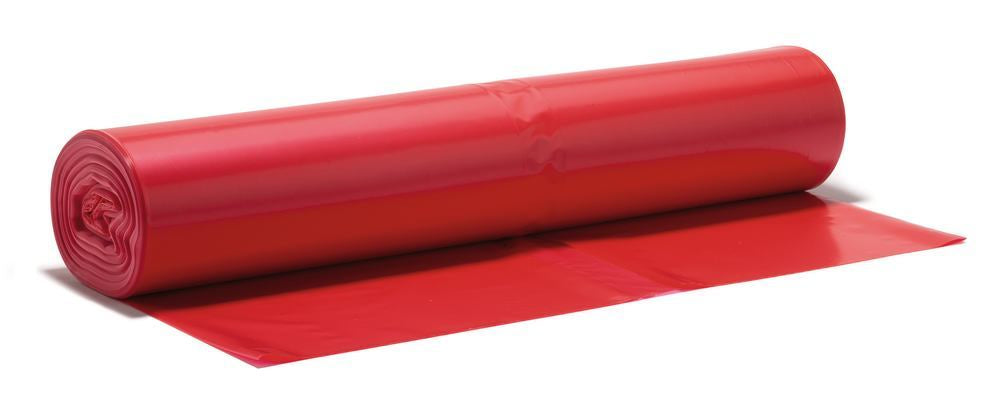 Refuse sacks extra strong, red,, LDPE, 120 l, 700 x 1100 mm, 25 unit(s) - Luminix Health