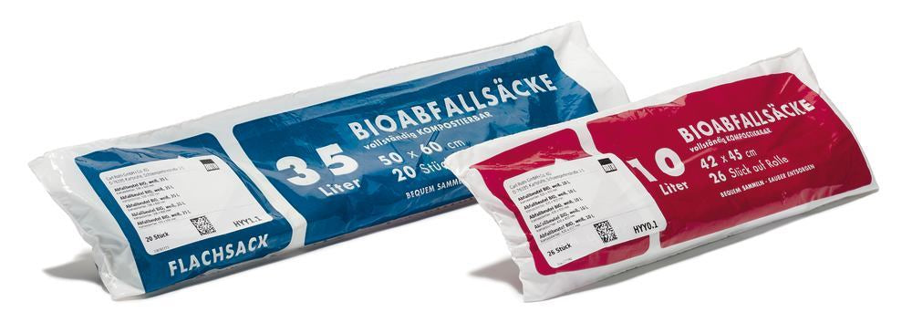 BIO refuse bags, white, 80 l,, compostable, 810 x 1100 mm, 10 unit(s) - Luminix Health