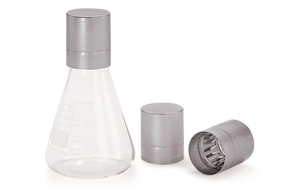 Erlenmeyer-CAP-caps, for glasses Ø 37/39, silver - Luminix Health