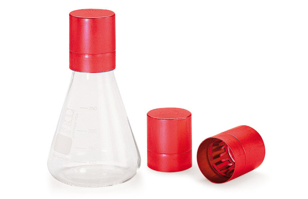 Erlenmeyer-CAP-caps, for glasses Ø 37/39, red - Luminix Health