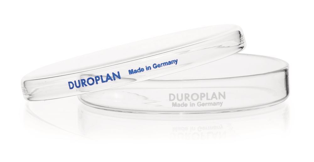 DUROPLAN® petri dishes, borosilicate gl., two pieces, Ø outer 100 mm, H 15 mm - Luminix Health
