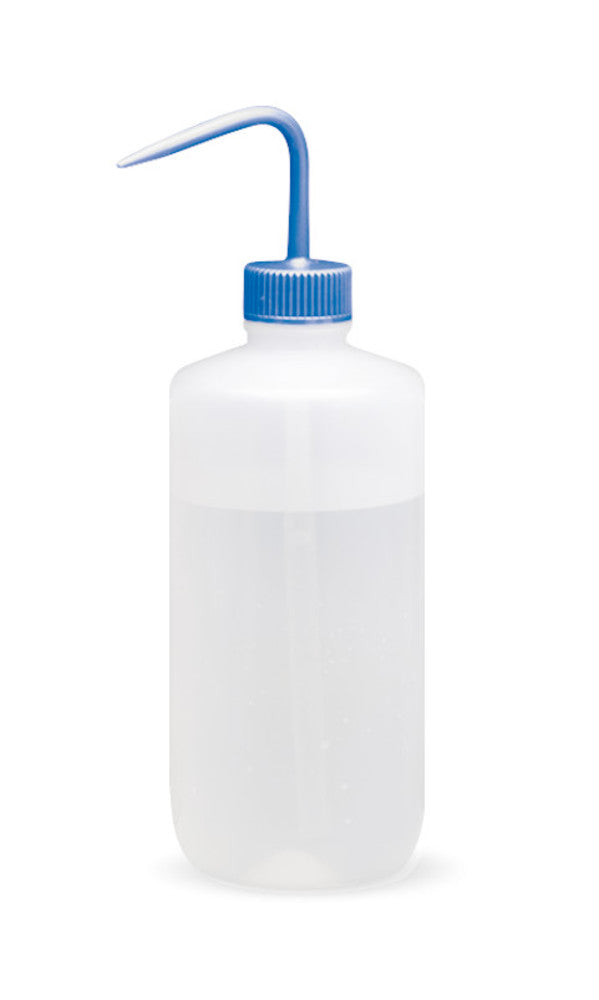 Wash bottle, LDPE, blue coloured cap, 500 ml, 1 unit(s) - Luminix Health