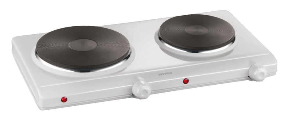 Double hot plate, enamelled white, Ø heating ring 185/150 mm, 1500/1000 W - Luminix Health