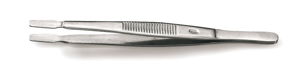 Forceps f. handling cover slip, straight, acc. to Kühne, steel 18/9, L 115 mm - Luminix Health