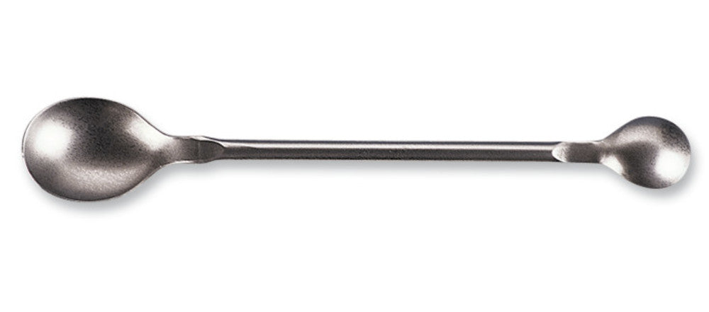 Spoon for chemicals, stainl. steel 18/9, 1, 17x17 mm, 2, 25x30 mm, L 120 mm - Luminix Health