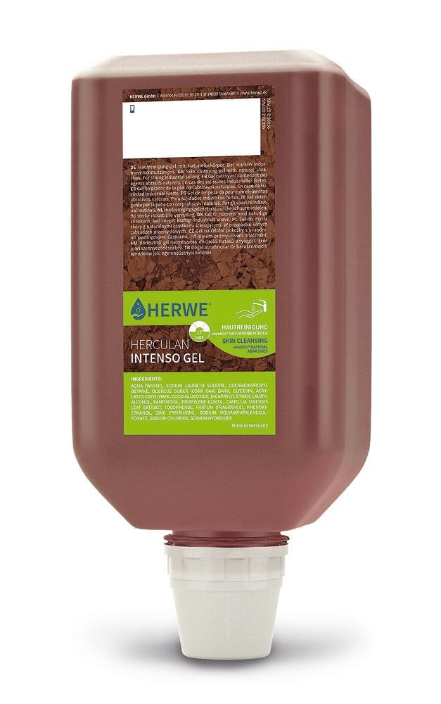 HERCULAN INTENSO GEL skin cleaning gel, with ground cork corcbits®, bottle 2 l - Luminix Health