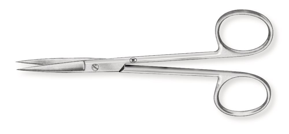 Left-handed microscopy scissors, straight, pointed-pointed, L 115 mm, 1 unit(s) - Luminix Health