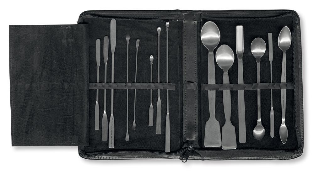 Spatula set, 14 pieces, in zip-up case, 1 unit(s) - Luminix Health