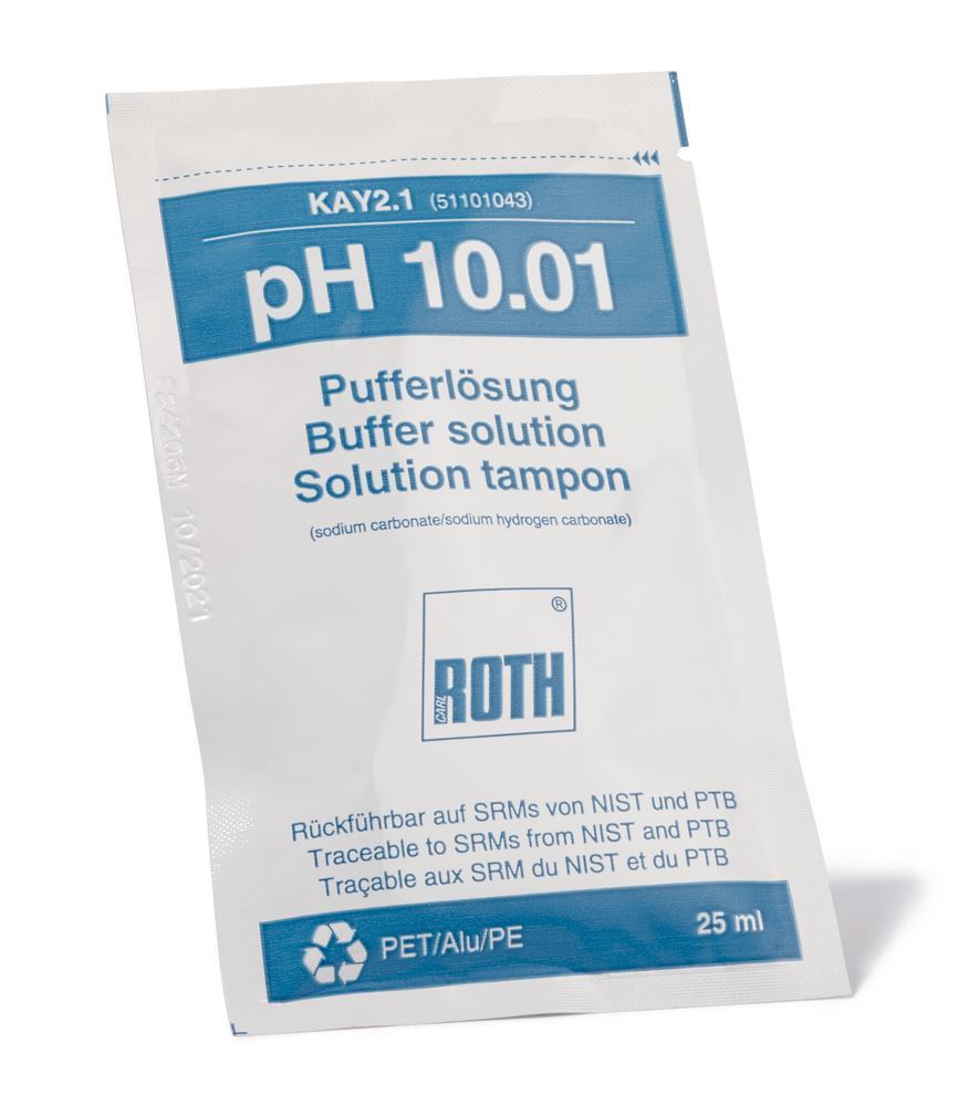 Rotilabo® pH buffer solutions, pH 10,01, in bags, 20 unit(s) - Luminix Health