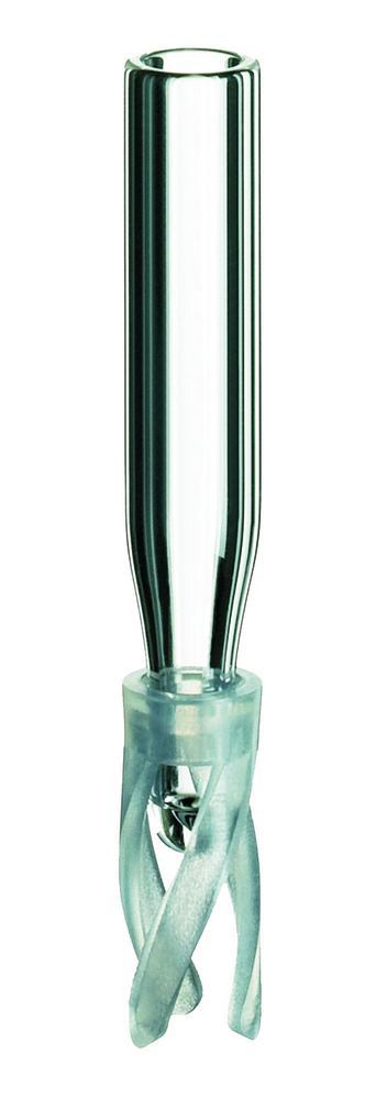 Micro-inserts, borosilic. glass, 0.1 ml, plastic spring, L 29 x Ø 5 mm, ND8 - Luminix Health