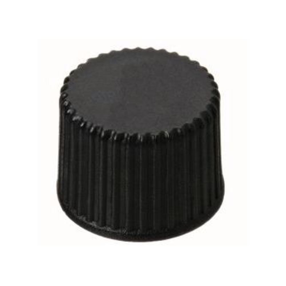 Screw caps, PP, black, ND8, without borehole, without septum, 100 unit(s) - Luminix Health