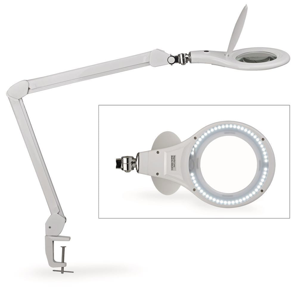 LED magnifier lamp, white, Three (3) dioptres, inc. protective cap, 1 unit(s) - Luminix Health