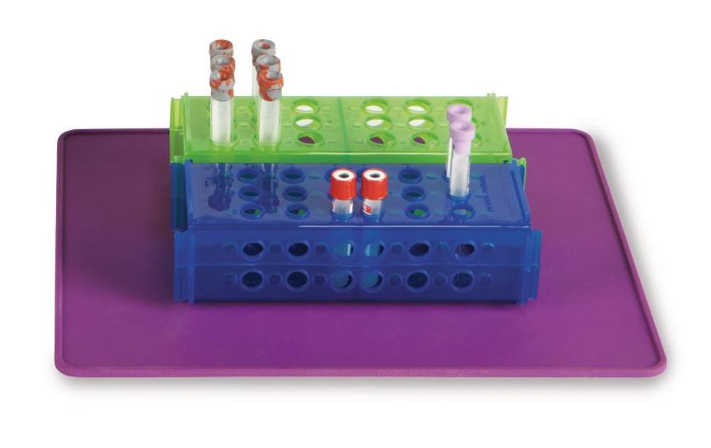 Silicone laboratory mat, Standard, purple, L 379 x W 325 x H 2 mm, 1 unit(s) - Luminix Health