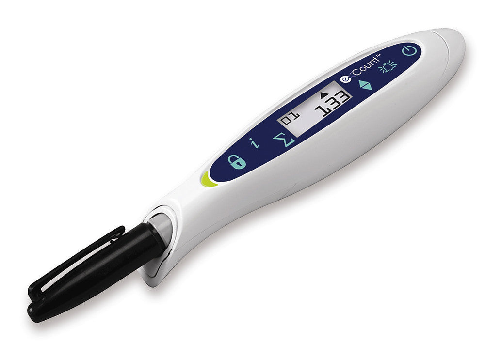Hand-held colony counter, battery-operated + pen, stand, battery, 1 unit(s) - Luminix Health