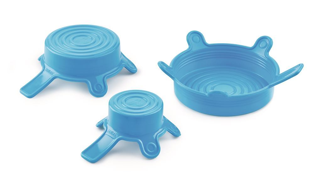 DURAN® silicone lid set, S/M/L, , Cyan, 1 set - Luminix Health