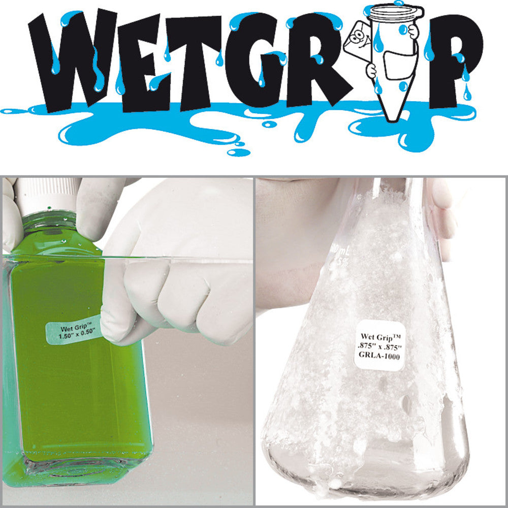 WETGRIP-labels, of chemically inert polyester, L 33 mm, 20 sheet(s) - Luminix Health