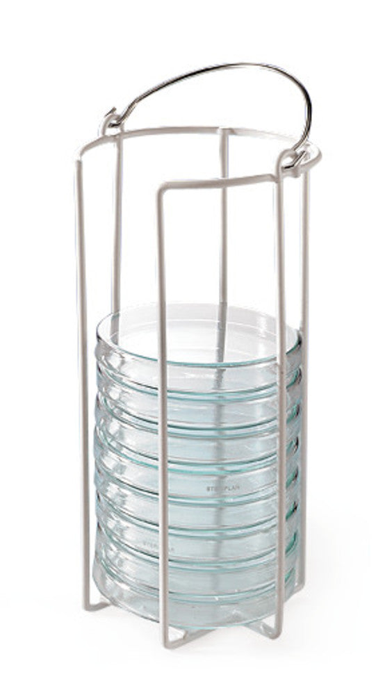 Rotilabo®-stands for petri dishes, steel, for 10 dishes, Ø 100 mm, 1 unit(s) - Luminix Health