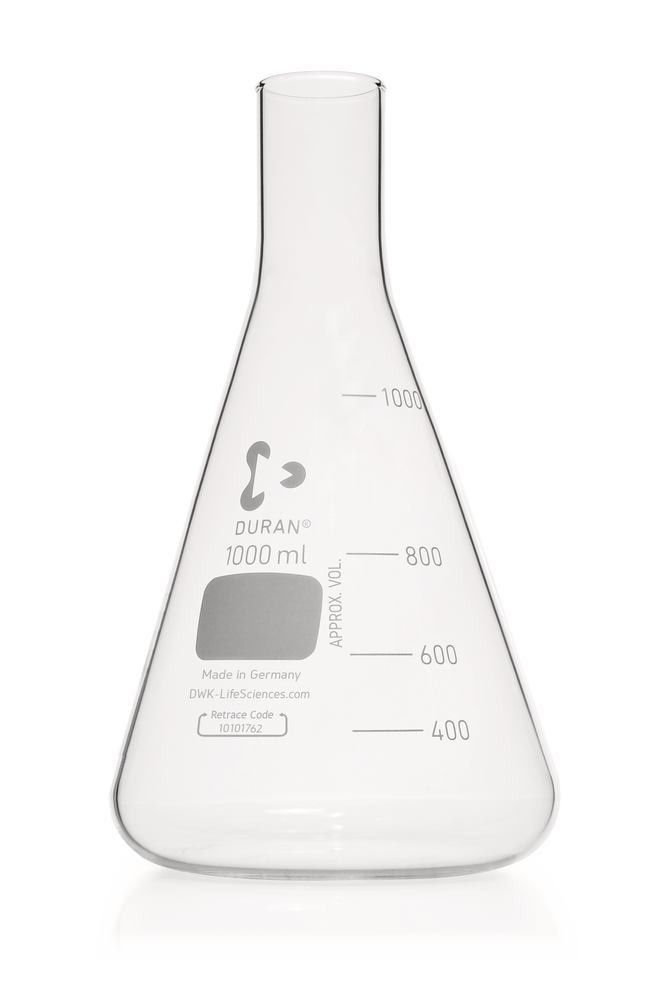 Culture flask in Erlenmeyer shape, 1000 ml - Luminix Health