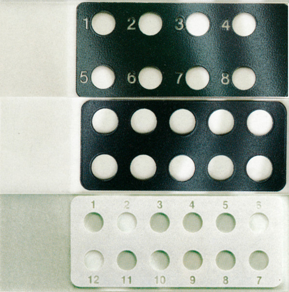 Diagnostic slides, standard PTFE, extra-white glass, black, 10 chambers - Luminix Health