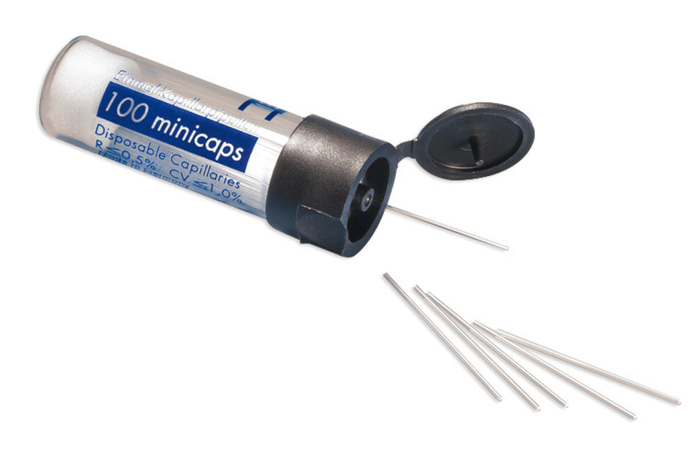 Disposable capillary pipettes, blue, length 30 - 32 mm, 1 µl, 1000 unit(s) - Luminix Health